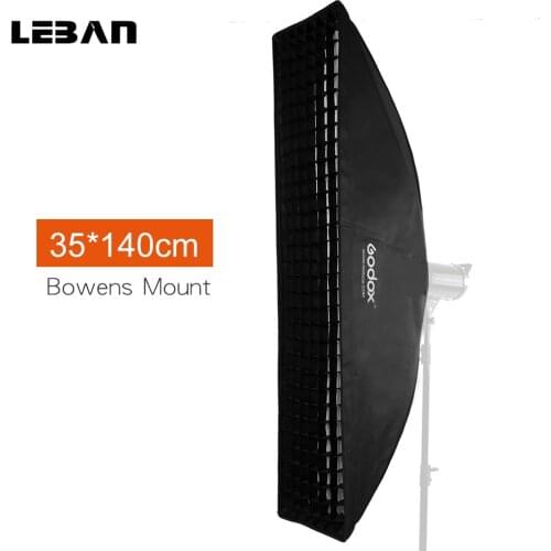 Godox 35x140cm 14"x55" Honeycomb Grid Rectangular Softbox with Bowens Mount for Photo Strobe Studio Flash Speedlite