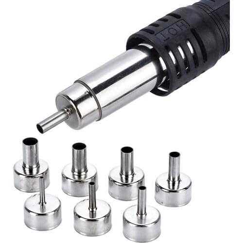 QHTITEC Welding Nozzle for Hot Air Gun Multifunction Use Nozzle Stainless Steel Different Sizes Nozzle for 8858 8898 858D 8908