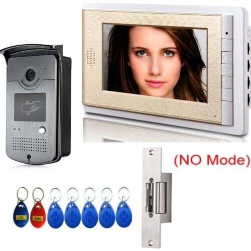 Video door phone 4 wire intercom home security access control system doorbell camera video intercom for villa Popular price