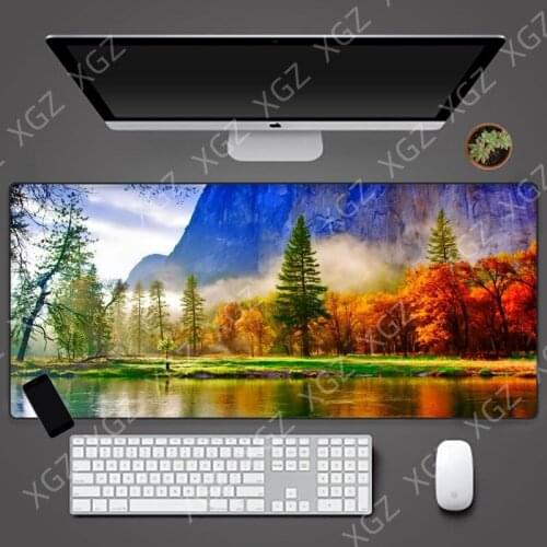 Yuzuoan XL Beautiful Sunset Natural Scenery Laptop Game Player Mouse Pad Gaming Mouse Pad Large Lock Keyboard Cs Go LOL