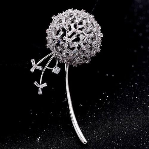 Zlxgirl Hot sale copper Gold wedding brooches perfect Cubic zircon Hijab pins accessory fashion scarf pins