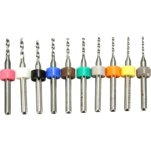 1set Carbide PCB Dremel Jewelry CNC Engraving Drill Bits Set 1.1-2.0mm PCB Print Circuit Board Carbide Micro Drill Bits Suitable