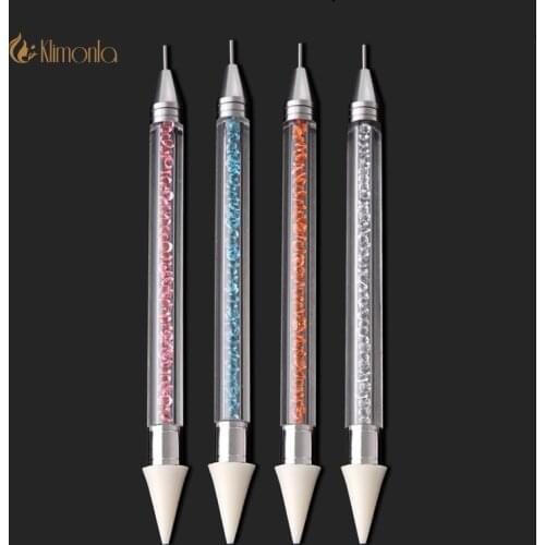 1pcs Dual-ended Nail Dotting Pen for Rhinestone Studs Picker Wax Pencil Crystal Beads Handle Nail Art Tool Manicure Dotting tool