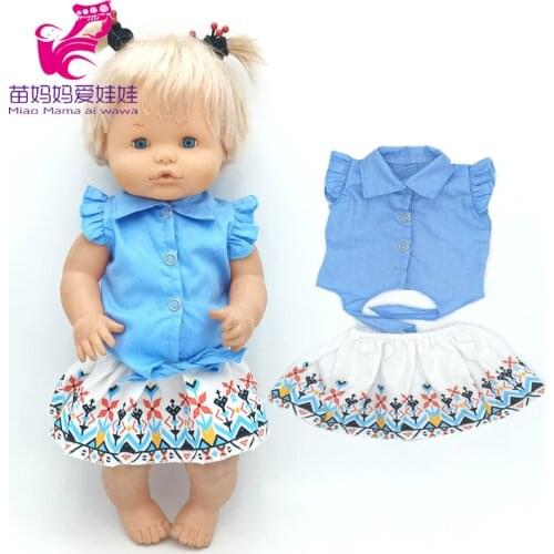 40 Cm Nenuco Doll Dress Ropa Y Su Hermanita Baby Doll Clothes Skirt Kids Birthday Gifts