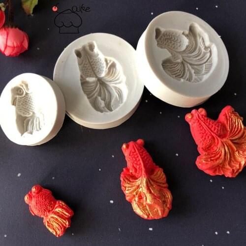 Aouke The Goldfish Modelling Fondant Cupcake Decorating Molds Cake Silicone Mold Sugarpaste Candy Chocolate Gumpaste Clay Mould