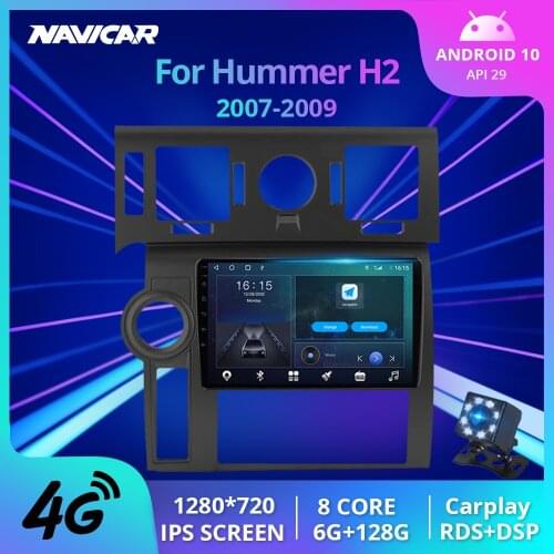2Din Android10.0 Car Radio For Hummer H2 E85 2007-2009 GPS Navigation Auto Radio Stereo Receiver Bluetooth Player Car Stereo IGO