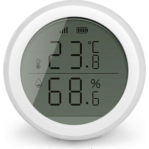 ZigBee Smart Temperature & Humidity Detector Wireless Temperature Sensor LCD Display Support Tuya,Smart Life Smart Home