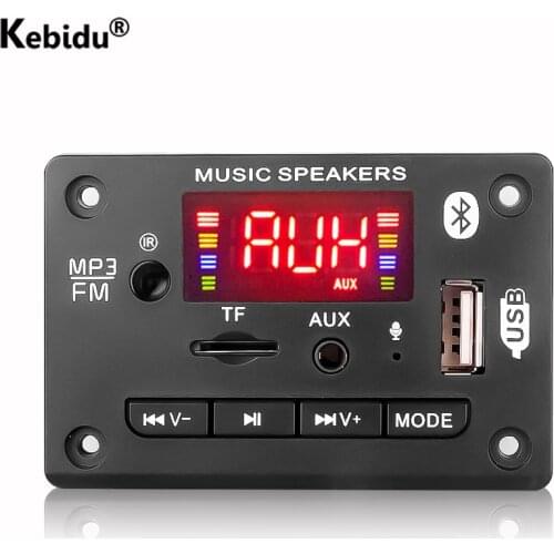Bluetooth MP3 Module WMA MP3 Decoder Board Big Color Screen Wireless Bluetooth 5.0 Audio Module USB TF Radio For Car Recording