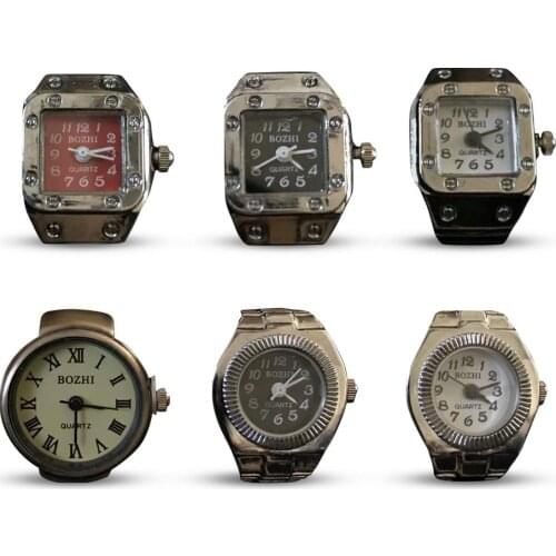 Vintage Women Ring Watch Stretch Quartz Finger Roman Numeric Watches Jewelry Unisex Clock Gifts For Lover outdoor Accessories