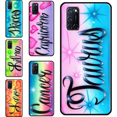 Aquarius Taurus Virgo Constellation Case For OPPO Find X3 Pro F5 A1K A3S A5S A15 A52 A72 A83 A91 A93 A5 A9 A31 A53 2020 Cover