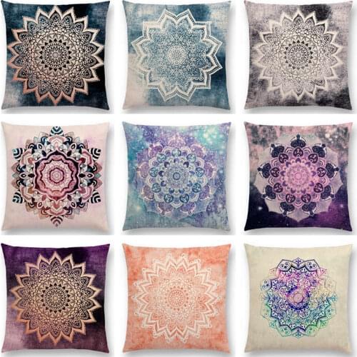 Dreamy Rainbow Boho Gorgeous Mandalas Free Mind Savanah Prints Gold Nights Soul Cushion Cover Home Decor Sofa Throw Pillow Case