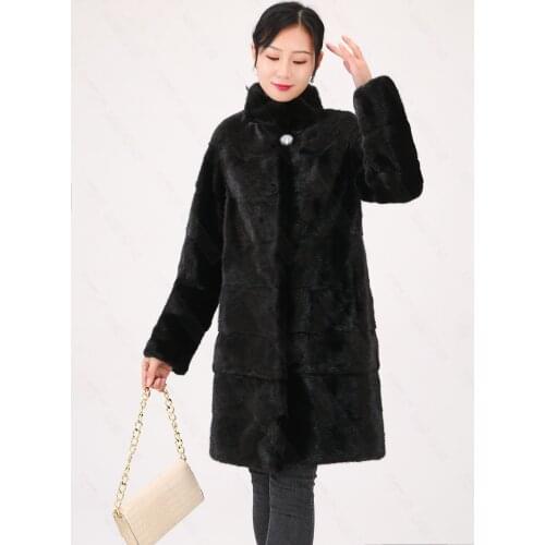 CLIYTEII Natural Fur Coats