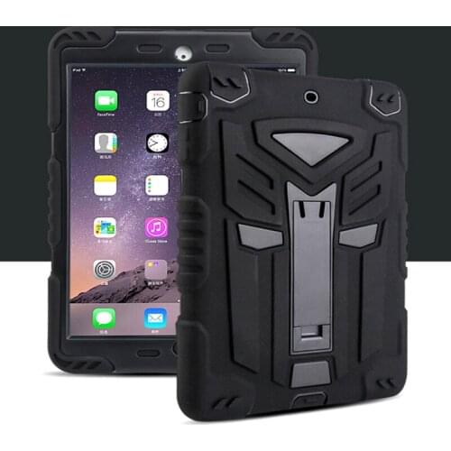 For apple ipad air 9.7" Case Heavy Duty Hybrid Shockproof Silicone+Protect Film For ipad 5 Case 360 Full Protect Stand Cover