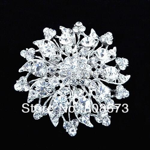 DHL Express Free Shpping 60PCS/LOT Vintage Style Crystal Pin Brooch Luxury Bridal Pins