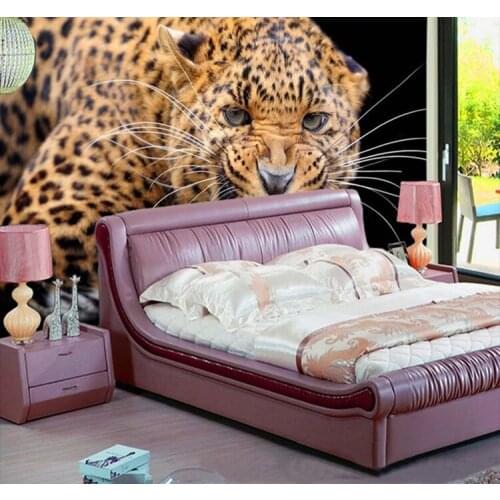 Personalized Customization 3D Stereo Animal Tiger Photo Wallpaper Living Room Bedroom 3D Landscape Design Mural Papel De Parede