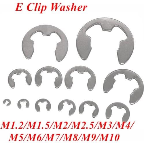 GB896 DIN6799 M1.2 1.5 2 2.5 3 4 5 6 7 8 9 10 mm E Clip Split Washer Circlip retaining ring for shaft fastener M1.2-M10