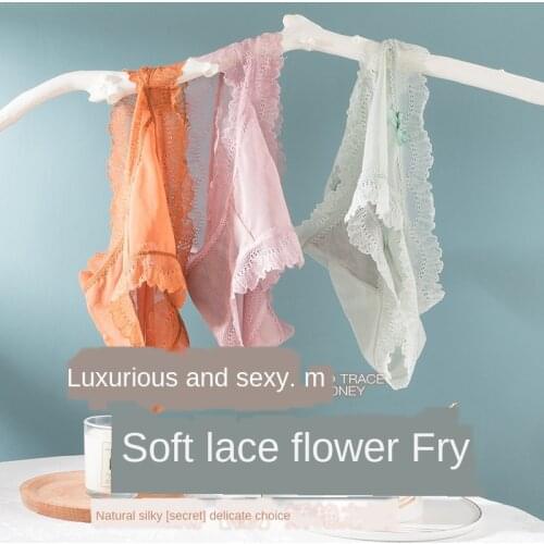 Fiber Sexy Cotton Antibacterial Crotch Underwear Womens Triangle Underwear Girls Japanese Popular Antibacterial Women Panties