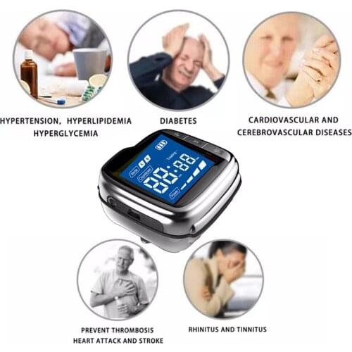 Hemotherapy Laser High Blood Sugar Viscosity Cholesterol Lower Level Therapy LLLT Laser Diabetic Watch