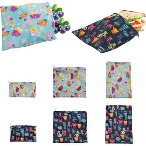 Reusable Snack Bag Waterproof Bread Sandwich Bag Pouch for School Camping Work Travel