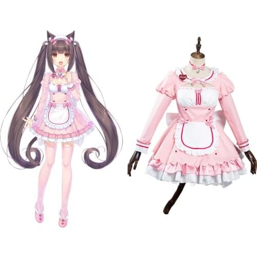 Nekopara Chocola/Vanilla Cosplay Costumes Maid Dress Outfits Halloween Carnival Suit