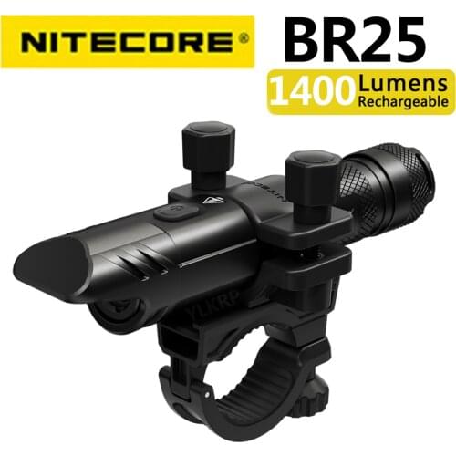 Nitecore br25 1400 lumens multifunctional portable bicycle light, diffuse reflection design, with nl2150R battery