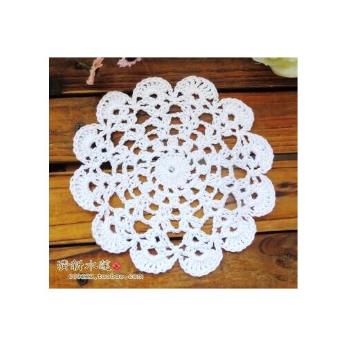 Handmade Crochet Lace Cotton Table Cup Mats Doilies Placemat Coasters 14-16cm
