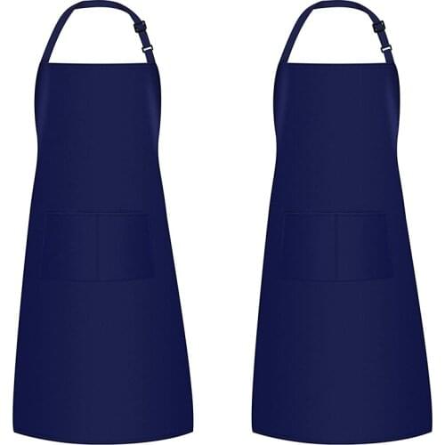 2 Pack Adjustable Aprons, Waterdrop Resistant Apron with 2 Pockets Cooking Kitchen Restaurant Aprons for BBQ Drawing