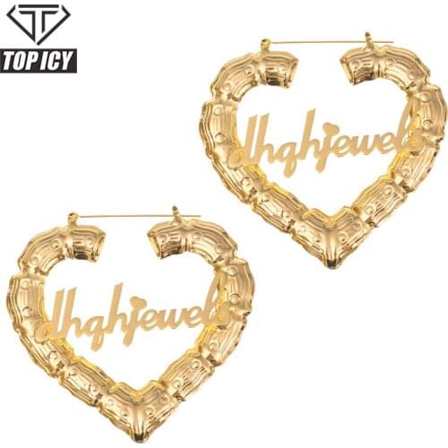 Custom Name luxury party Earring Jewelry Stainless Steel Letter Stud Heart Shape Earrings Minimalist Earrings Gift