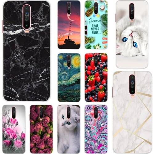 Silicone Case For Xiaomi Poco X2 Back Cover Marble Printed Soft TPU Phone Case For Xiaomi Poco X2 Redmi K30 K 30 5G Cases Bumper
