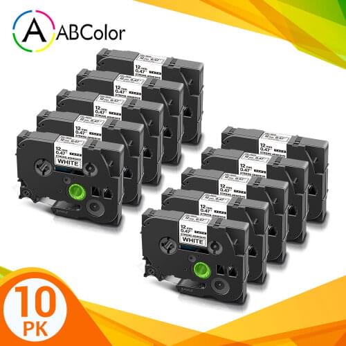 10PK 12mm TZe-S231 Labels For Brother TZe S231 TZeS231 Label Tape Extra Strong Adhesive TZe Tape For Brother P touch Label Maker