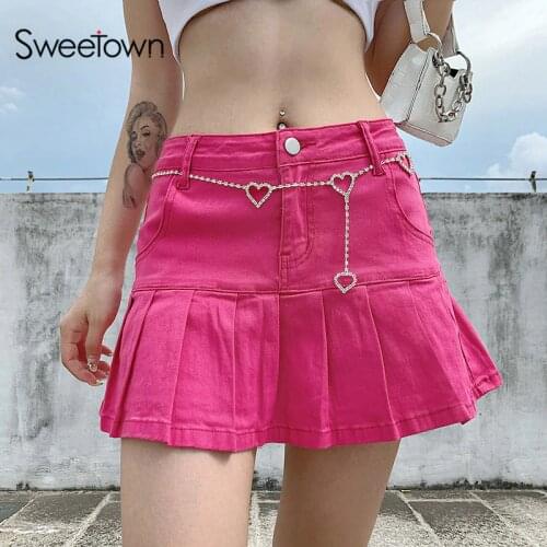 Женские летние юбки Sweetown China At AliExpress