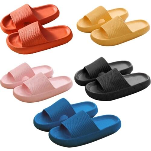 2021 Home Soft Slippers Ladies/mens Thick Bottom Slipper Women Indoor Bathroom Anti-slip Floor Slides Deodorant Silent Slippers
