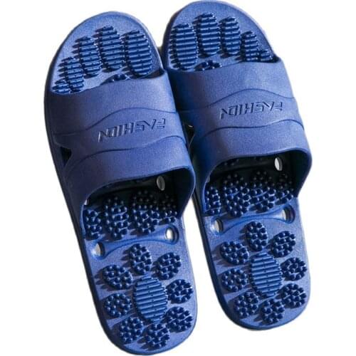 Unisex Summer Indoor Floor Non-slip Slippers Couple Family Women Men Hotel Bathroom Bath Massage Sandal Slides