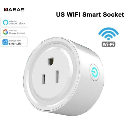 NABAS US Smart Plug WiFi Smart Socket Smart Life Application Remote Air Conditioning Refrigerator And Alexa Google Home