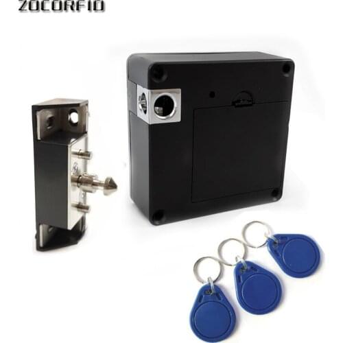 Smart Electronic Hidden RFID Cabinet Lock No Hole Easy Installation Furniture Locker Wardrobe Shoe Cabinet Drawer Door Lock