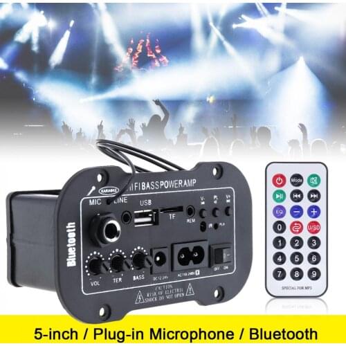 5Inch 25W HI-FI Bluetooth Car Audio Power Universal Auto Amplifier FM Radio Player Support MIC/SD/USB/DVD/MP3 Input