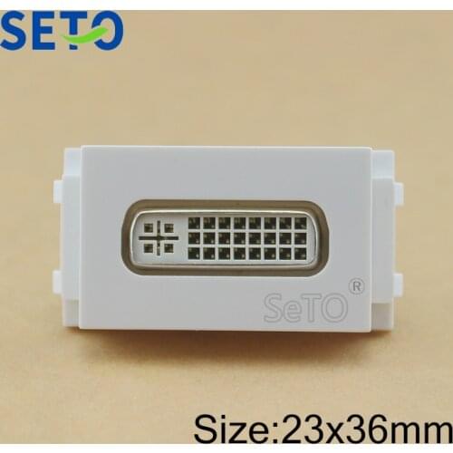 SeTo 128 Type DVI Video Module Digital Visual Interface Connector Keystone For Wall Plate Socket