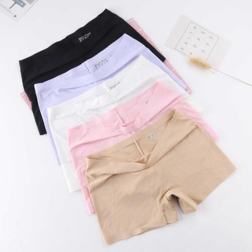 Ladies breathable seamless safety pants spring and autumn bottoming and anti-failure mesh solid color shorts three-point boxer