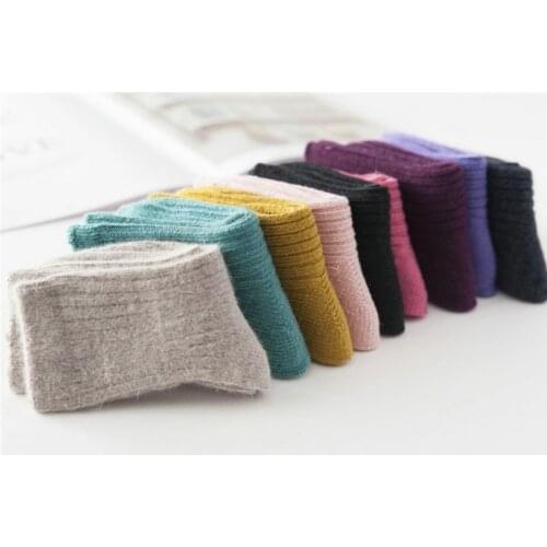 6Pairs/Lot Winter Children Thick Socks Warm Wool Kids Baby Socks 2-10Years