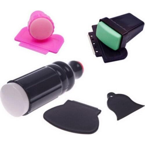 100set 7pcs/set New Style Nail Art Stamping Stamp Tools Scraping Knife Set Rectangle/Round nail stamper nail polish stamp