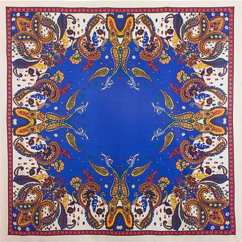 100cm Square Scarf Women Twill 100% Silk Scarf 2021 New kerchief Luxury Brand Handkerchief Bandanna Scarf Fashion Neckerchief