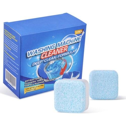 12 Tabs Washing Machine Cleaner Washer Cleaning Tablets Tools For Household Cleaning