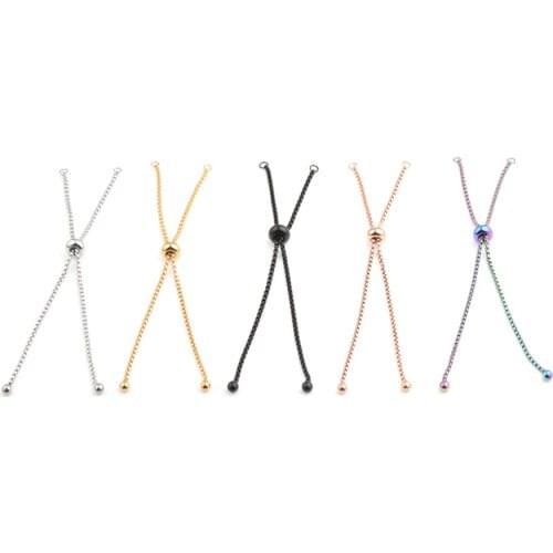 Stainless Steel Adjustable Boho Bracelet Chains Connectors Fashion Accessories Findings for DIY Bracelet Anklet Jewelry Making