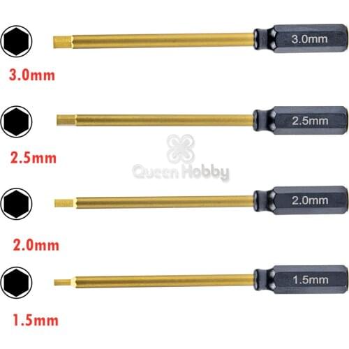 4pcs/Lot Durable Hard Alloy Steel Metal 6.35mm Hex Wrenches Screwdrivers Tools Kit 1.5/2.0/2.5/3.0mm for RC Helicopter Model