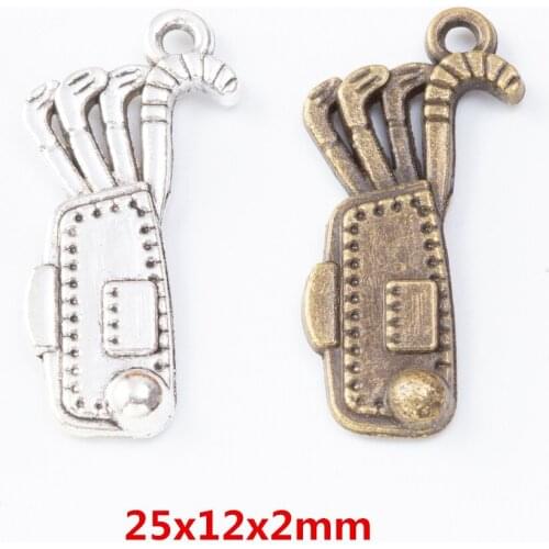 50 pieces of retro metal zinc alloy golf pendant for DIY handmade jewelry necklace making 7694