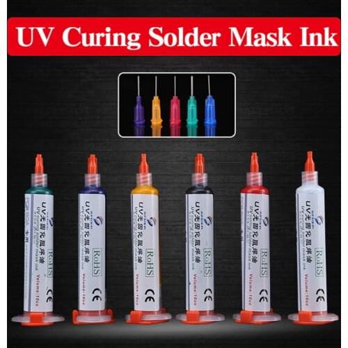 6 Colours 10CC UV Curable Solder Mask Oil Welding Fluxes For PCB BGA Circuit Board Protect Soldering Paste Flux Cream