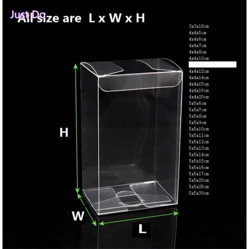 8*8*24cm large square PVC box for doll display big clear pvc gifts box large transparent box for packaging transparent pvc box