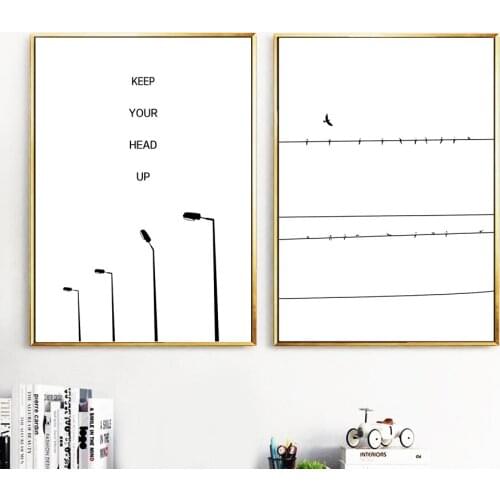 Abstract Line Quotes Wall Art Canvas Painting Posters And Prints Nordic Poster Black White Wall Pictures For Living Room Decor
