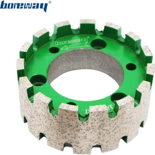 Boreway Supply A Piece of D90x40Tx50mm CNC Continuous Segmented Diamond Standard Groove Wheel For Granite Marble Stone Free Ship