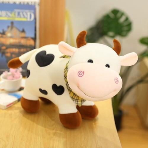 25/40cm Fashion Baby Animal Plush Cow Doll Stuffed Cow Plush Soft Pillow Kid Toy Children Room Bed Decoration Toy Birthday Gift